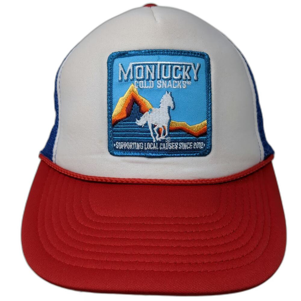 Cobra Trucker Hat White Montucky Cold Snacks Horse Patch Snapback Rope One Size